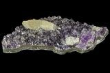 Purple Amethyst Cluster With Calcite - Uruguay #66723-4